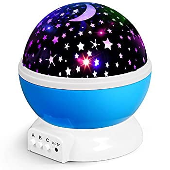 Rotating Star Projector with 9 Color Options Birthday and Party Sensory Toys for Autism Baby Star Light for Christmas AnanBros Room Decor Kids Night Light with Lamp Mode and Projection Mode